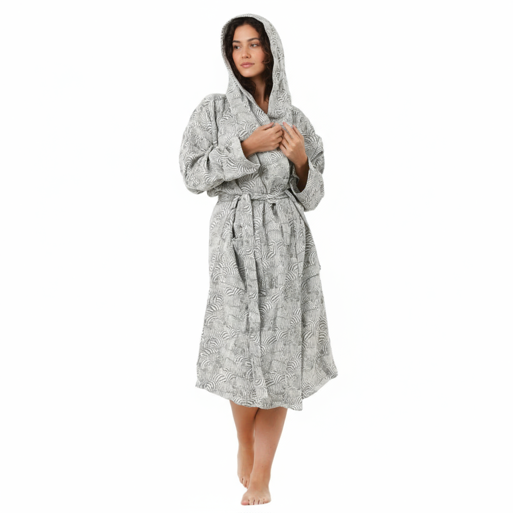 Trimita Bademantel mit Kapuze – 100 % Baumwolle – Zebra