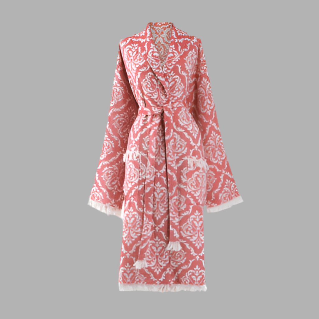 Trimita Barok Bademantel – 100 % Baumwolle – Rot