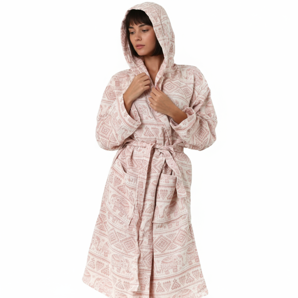 Trimita Bademantel mit Kapuze – 100 % Baumwolle – Elephant
