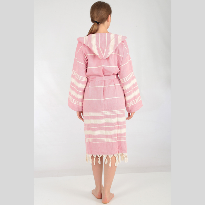 Trimita Sultan Hamam-Bademantel – Rosa – 100 % Baumwolle