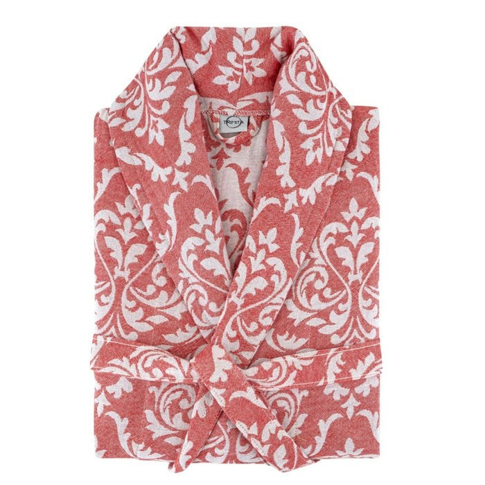 Trimita Barok Bademantel – 100 % Baumwolle – Rot