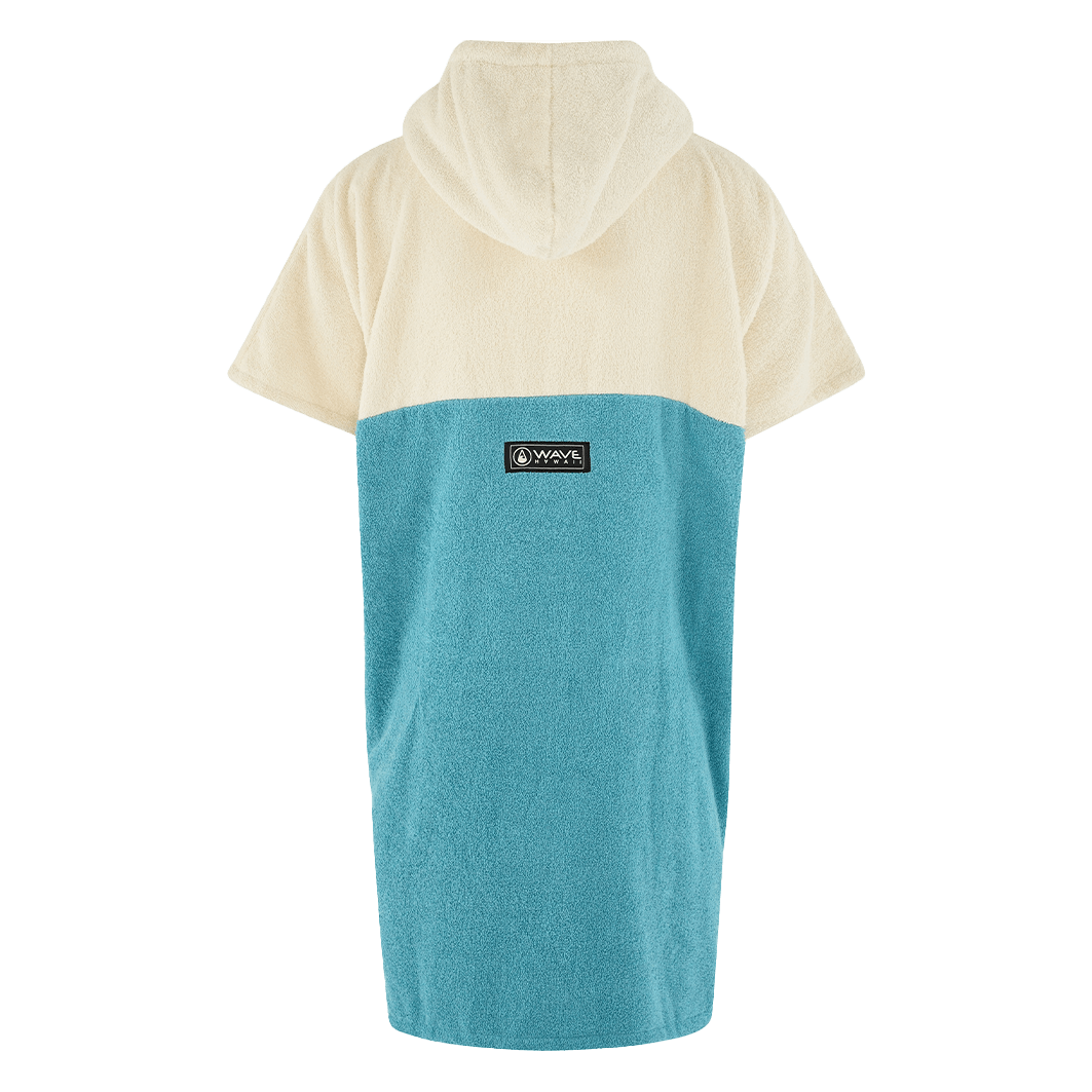 Strand- und Sauna-Poncho Porto mit Fronttaschen und Kordelzug – passend für 155–185 cm Körpergröße