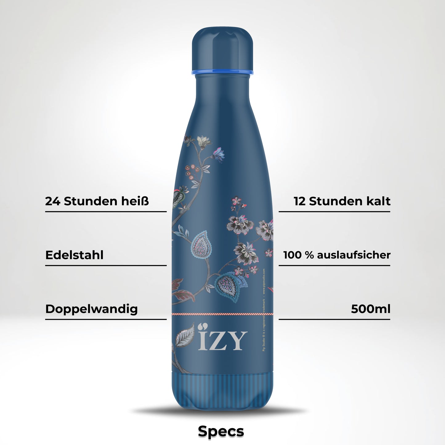 IZY Trinkflasche 500 ml - CeCe Fiore - Wasserflasche - Thermobecher - BPA-frei