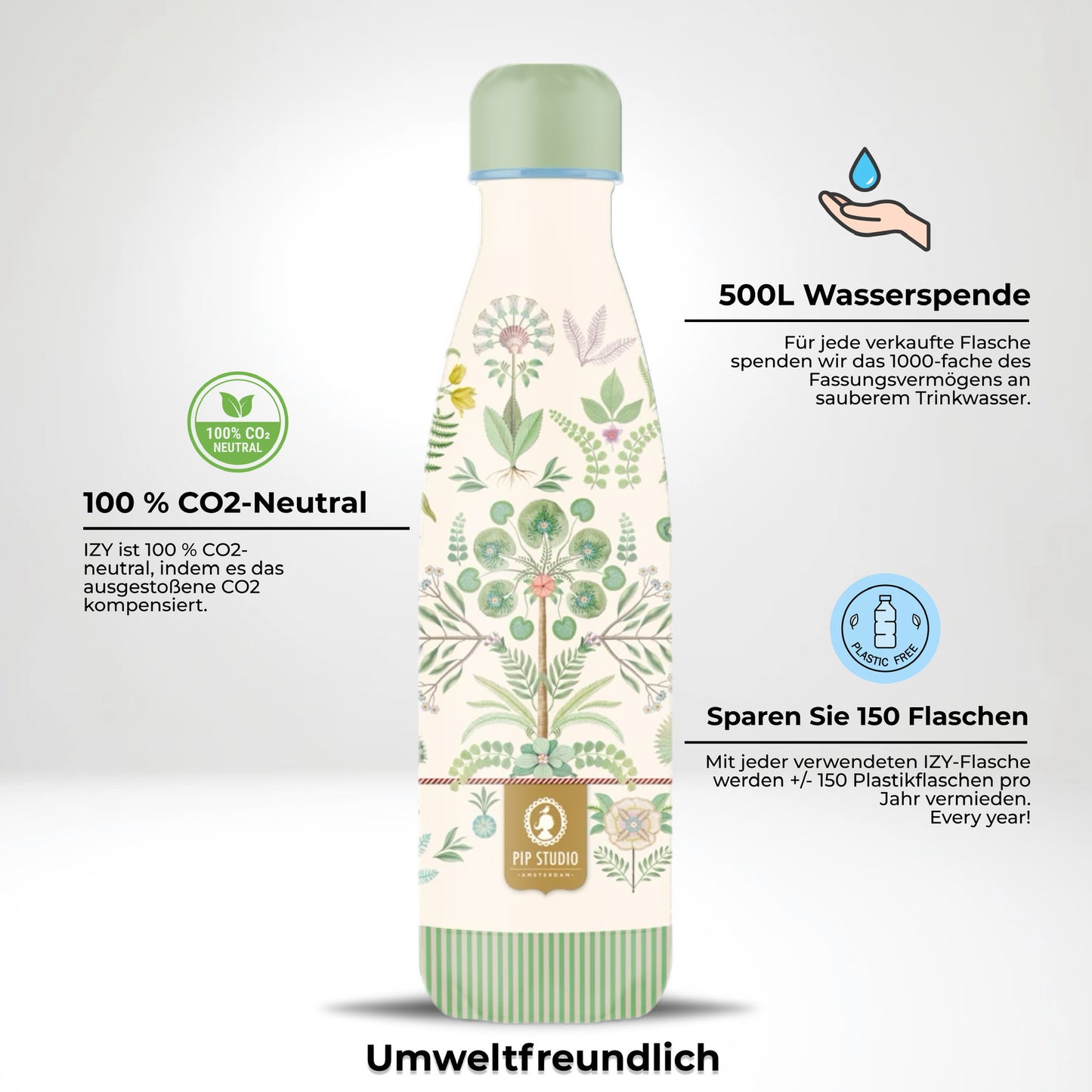 IZY Trinkflasche 500 ml - Bamboleo - Wasserflasche - Thermobecher - BPA-frei