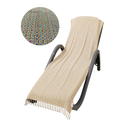 Badehandtuch Ocean StayOn von BeachAndSteam, 200 x 70 cm, weiches Hamamtuch mit blauer Meeresmuster, ideal für Strand und Wellness.
