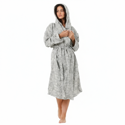 Trimita Bademantel mit Kapuze – 100 % Baumwolle – Zebra