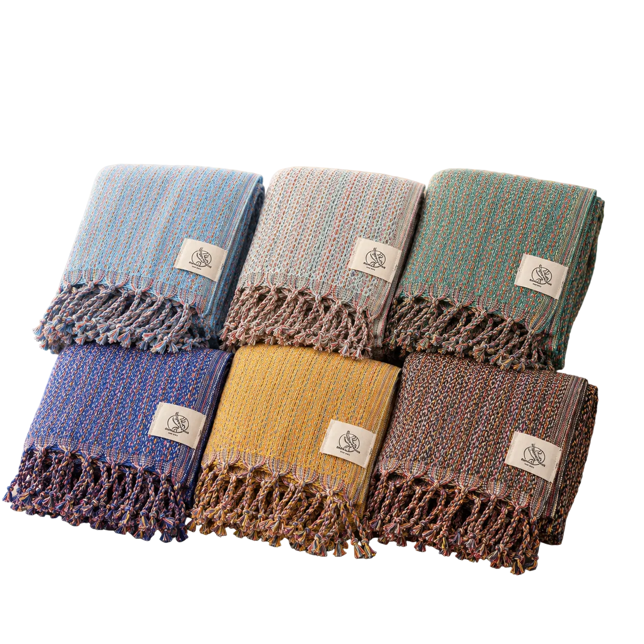 Hammam-Handtuch Ocean von BeachAndSteam aus 100 % Baumwolle, weiches und saugfähiges Badetuch mit maritinem Design.