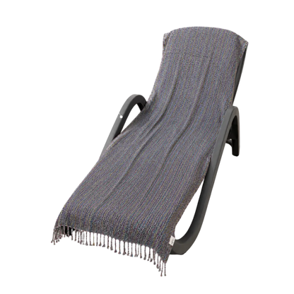 Bademantel Ocean StayOn von BeachAndSteam, 200 x 70 cm, weiches Hamamtuch mit blauer Meeresmuster, ideal für Strand und Wellness