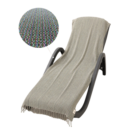 Badehandtuch Ocean StayOn von BeachAndSteam, 200 x 70 cm, aus weichem Hamamtuchstoff, für Strand und Sauna, in blauer Meeresfarbe