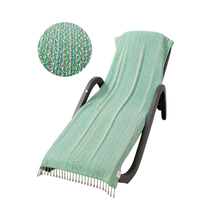 Badehandtuch Ocean StayOn von BeachAndSteam, 200 x 70 cm, weiches Hamamtuch mit blauen Meeresmustern, ideal für Strand und Sauna.