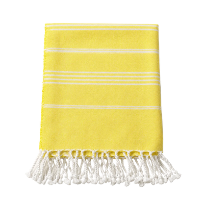 Leichtes, weiches Hamamtuch von Samimi, ideal als Strandtuch oder Badehandtuch, mit traditionellem Muster in warmen Farben.