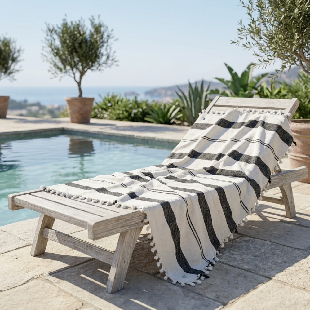 Strandtuch XL Anatolia 130 x 180 cm mit stilvolles Hamamtuch-Design