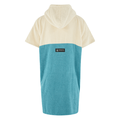 Strand- und Sauna-Poncho Porto mit Fronttaschen und Kordelzug – passend für 155–185 cm Körpergröße