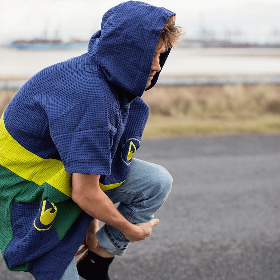 WAVE HAWAII Travel Poncho PAMPATAR – Waffelpikee Baumwolle für Sauna und Wasser