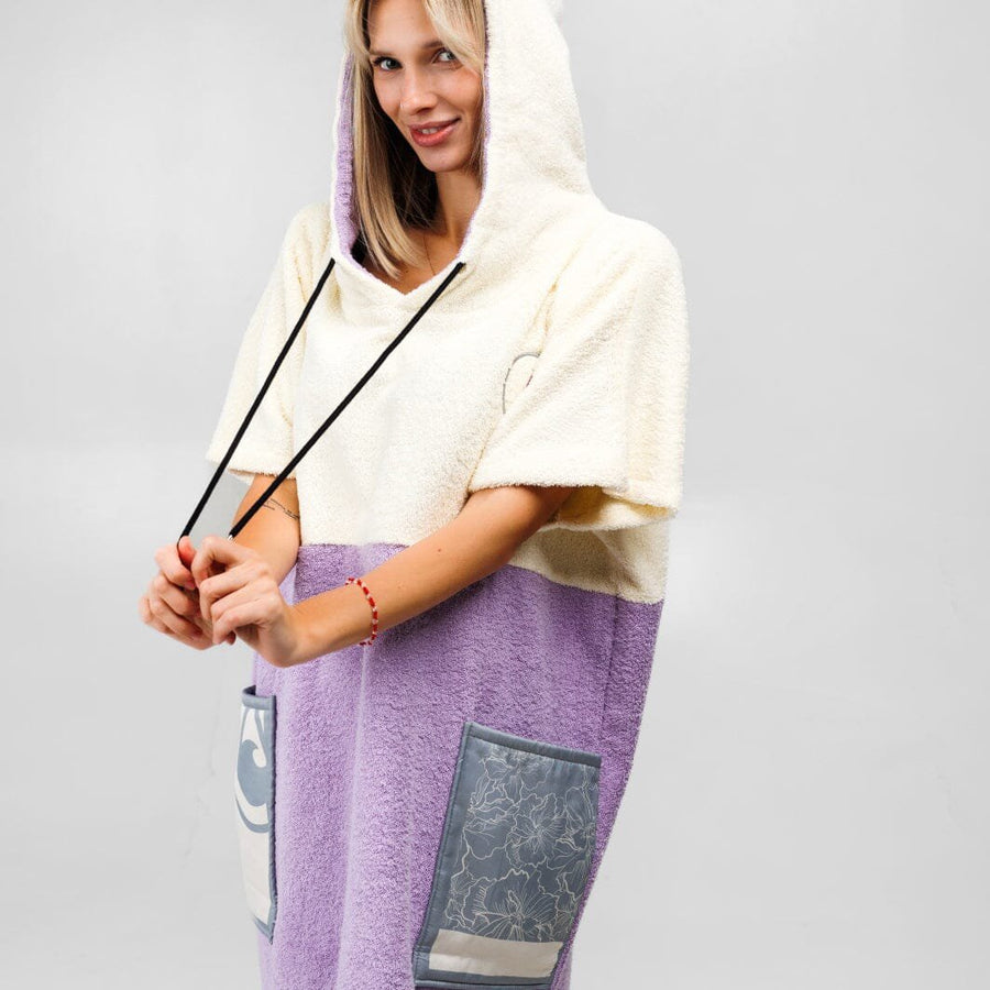 WAVE HAWAII AirLite Poncho PENICHE – leicht & klimaregulierend für Sauna Strand und Urlaub