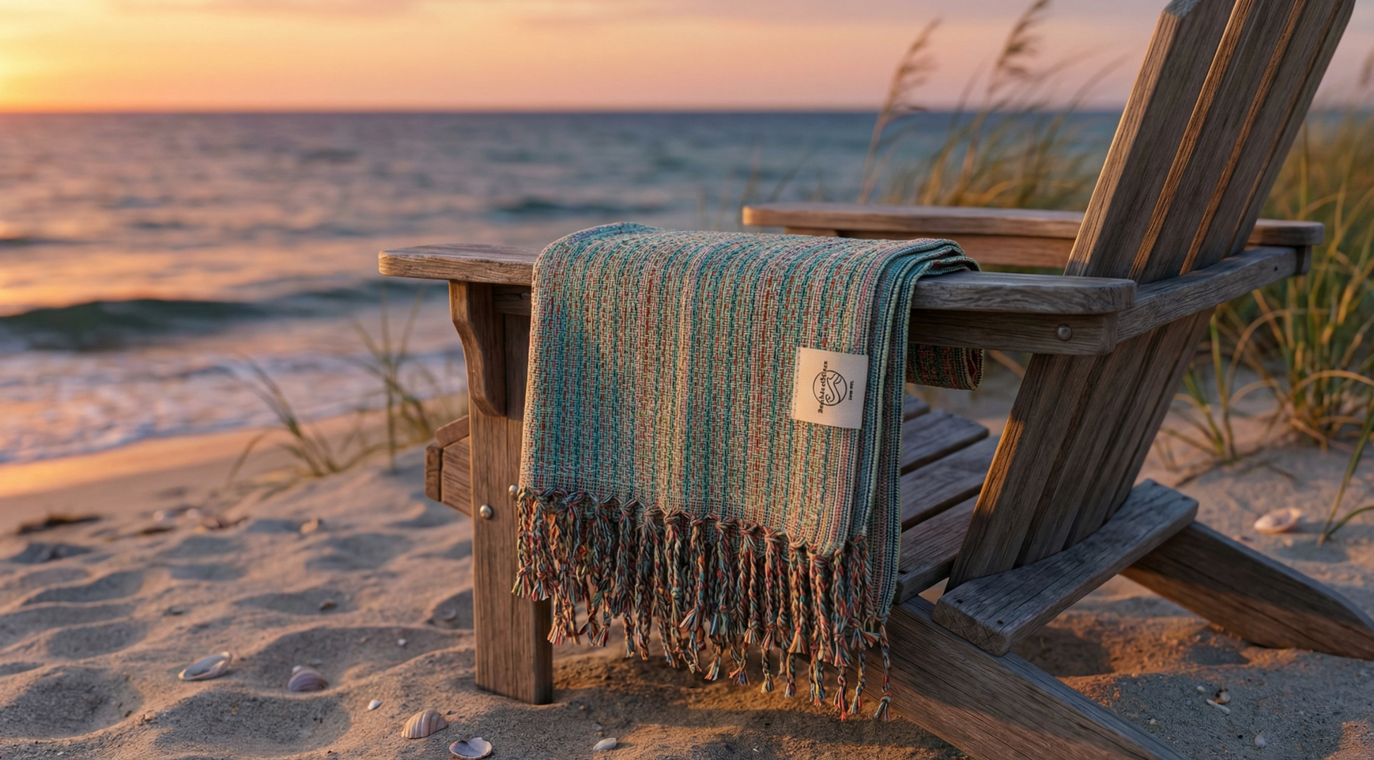 Schwarzes Hamamtuch Ocean von BeachAndSteam aus 100 % Baumwolle, weich und angenehm für Strand und Sauna.