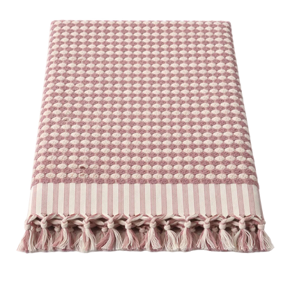 Großes DOTWAVE Saunatuch von BeachAndSteam, 90 x 175 cm, aus 100 % Baumwolle, mit buntem Confetti-Design.
