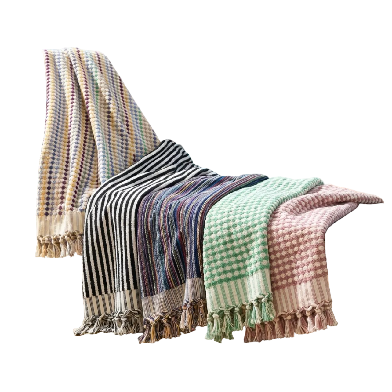 BeachAndSteam Bademantel und Saunatuch aus 100 % Baumwolle, XL, mit buntem Confetti-Design, weiche Textur, bequem und saugfähig