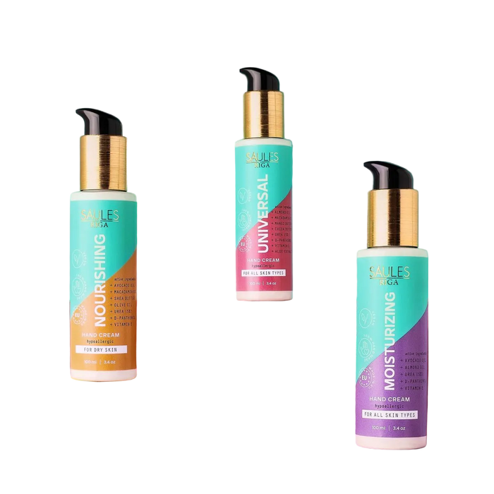 Drei Handcremes von Saules Fabrika: Nourishing, Universal und Moisturizing