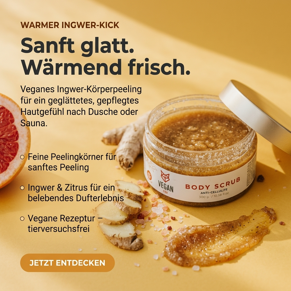 Vegan Fox Peeling-Trio Wellnessset von BeachAndSteam mit drei natürlichen Peeling-Produkten in eleganter Verpackung