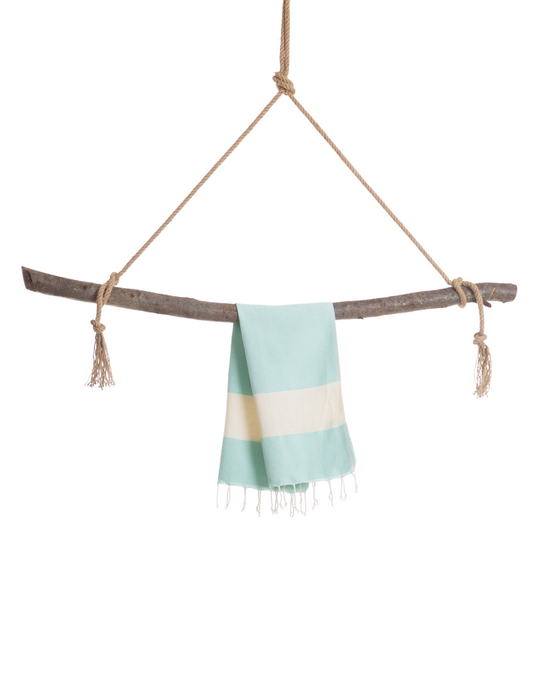 Gelbes Mini Hamamtuch mit Diamantmuster von Samimi, aus weichem, absorbierendem Stoff, ideal für Sauna und Strand.