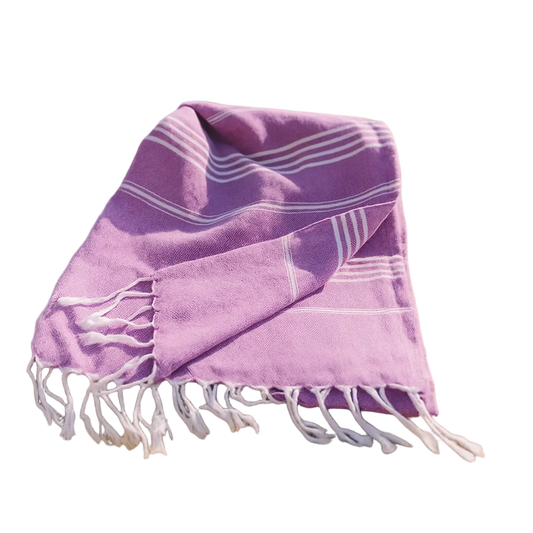 Beiges Hamamtuch von Towel To Go aus 100 % recycelter Baumwolle, weiches Handtuch für unterwegs, umweltfreundliches Geschenk