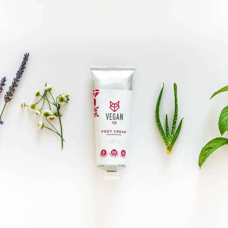 VEGAN FOX Fußcreme Nourishing mit Aloe Vera, Kamille und Lavendel