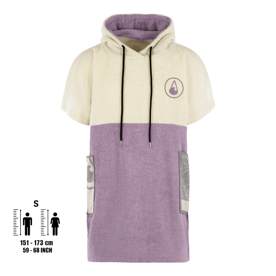 WAVE HAWAII AirLite Poncho PENICHE, Vorderseite mit Größenangabe S 151–173 cm